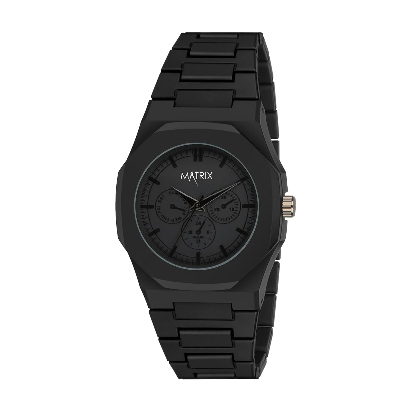 Matrix Arabian | Aura Dial & Polycarbonate Strap Analog Watch for Men & Boys (Black)