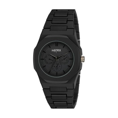 Matrix Arabian | Aura Dial & Polycarbonate Strap Analog Watch for Men & Boys (Black)