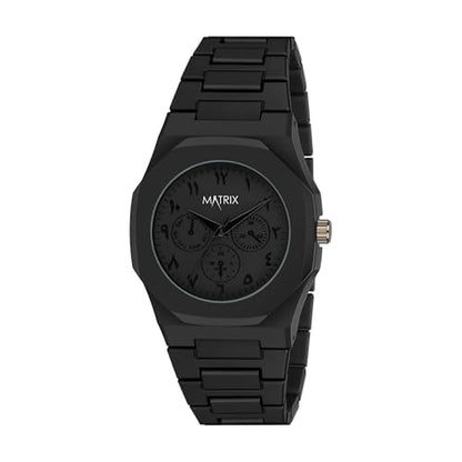 Matrix Arabian | Aura Dial & Polycarbonate Strap Analog Watch for Men & Boys (Black)