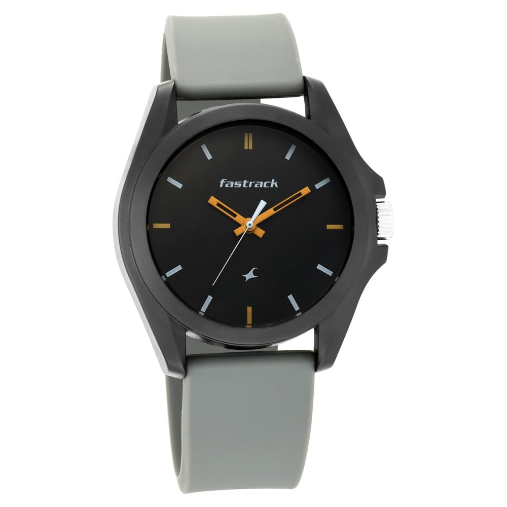 Fastrack Tees Analog Grey Dial Unisex-Adult Watch-68011PP08