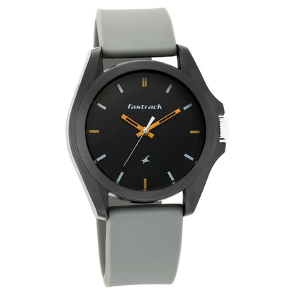 Fastrack Tees Analog Grey Dial Unisex-Adult Watch-68011PP08