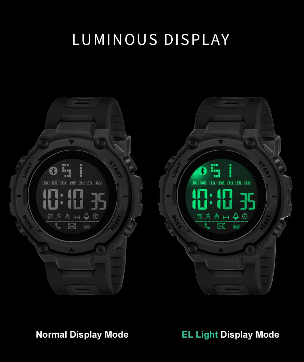 Shocknshop Digital Sports Stylish Multifunctional Electronic LED Black Dial Wrist Watch for Men Boys -WCH78