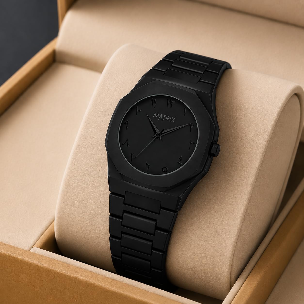 Matrix Arabian | Aura Dial & Polycarbonate Strap Analog Watch for Men & Boys (Black)