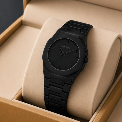 Matrix Arabian | Aura Dial & Polycarbonate Strap Analog Watch for Men & Boys (Black)