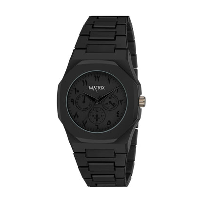 Matrix Arabian | Aura Dial & Polycarbonate Strap Analog Watch for Men & Boys (Black)