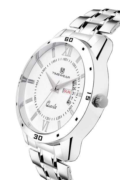 TIMEWEAR Analog Day Date Functioning Stainless Steel Chain Watch for Men