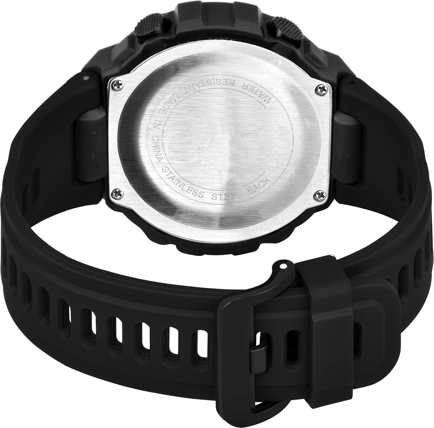 Shocknshop Digital Sports Stylish Multifunctional Electronic LED Black Dial Wrist Watch for Men Boys -WCH78
