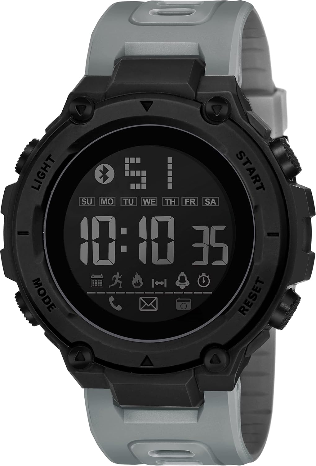 Shocknshop Digital Sports Stylish Multifunctional Electronic LED Black Dial Wrist Watch for Men Boys -WCH78