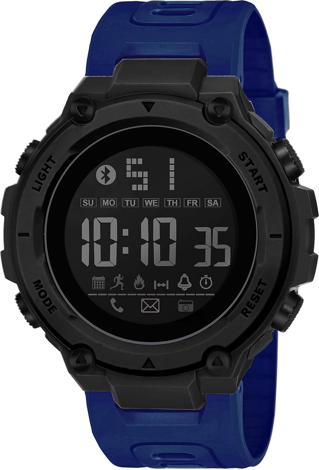 Shocknshop Digital Sports Stylish Multifunctional Electronic LED Black Dial Wrist Watch for Men Boys -WCH78